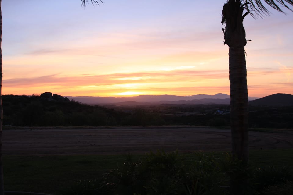 Sunset on the back patio