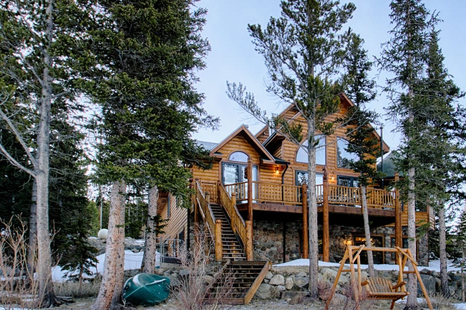 Sit. Swing. Relax. Smell the pines, watch for fox  and moose. Or go canoeing.