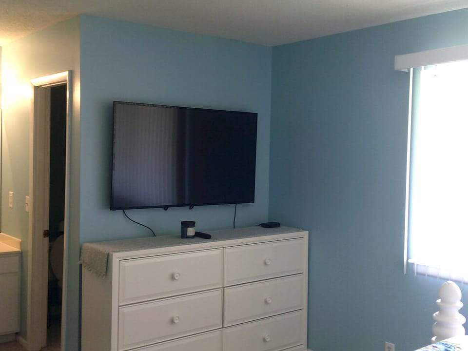 HD TV in master bedroom