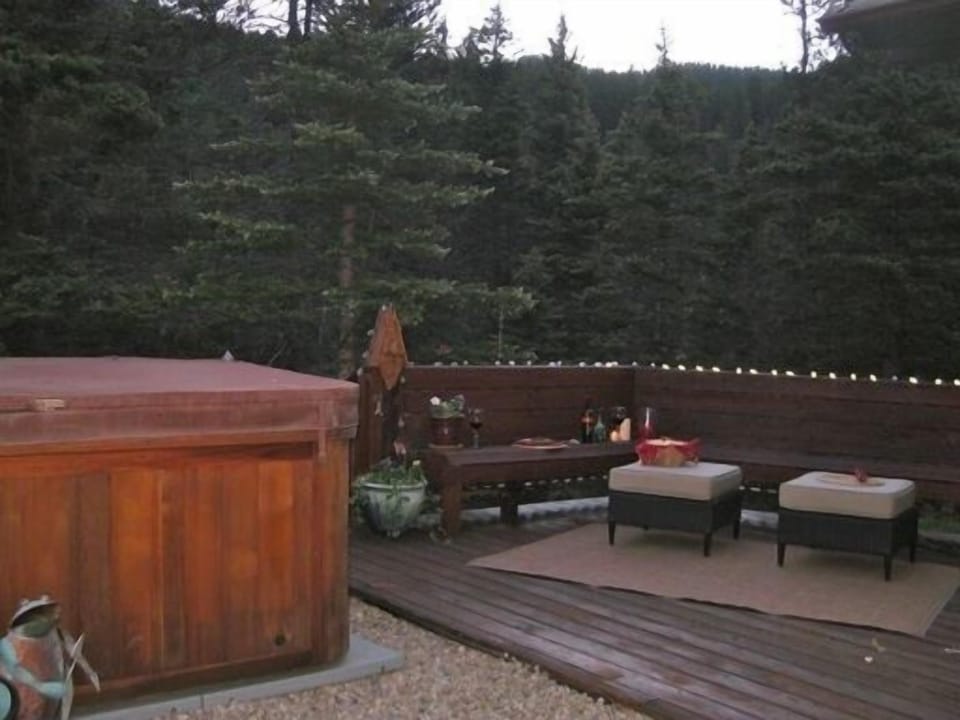 Relax on the deck above river w/ Huge Hot Tub in the Mountains! avail. 8/20/12