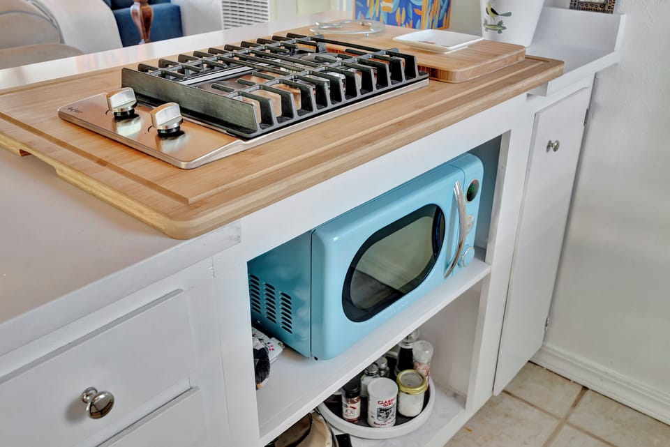 Stove top and microwave