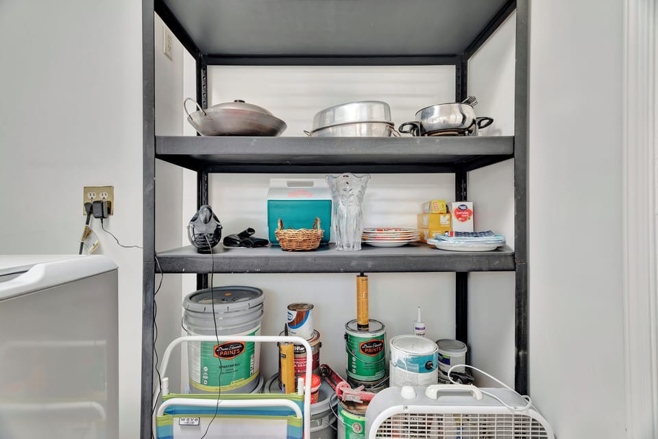 Shelving in laundry room