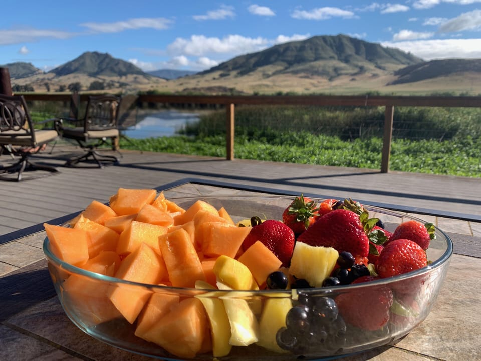 Sunday brunch on the deck - a little slice of heaven...