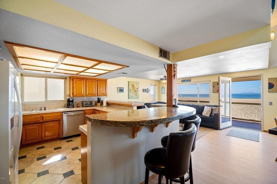 Kitchen ocean views