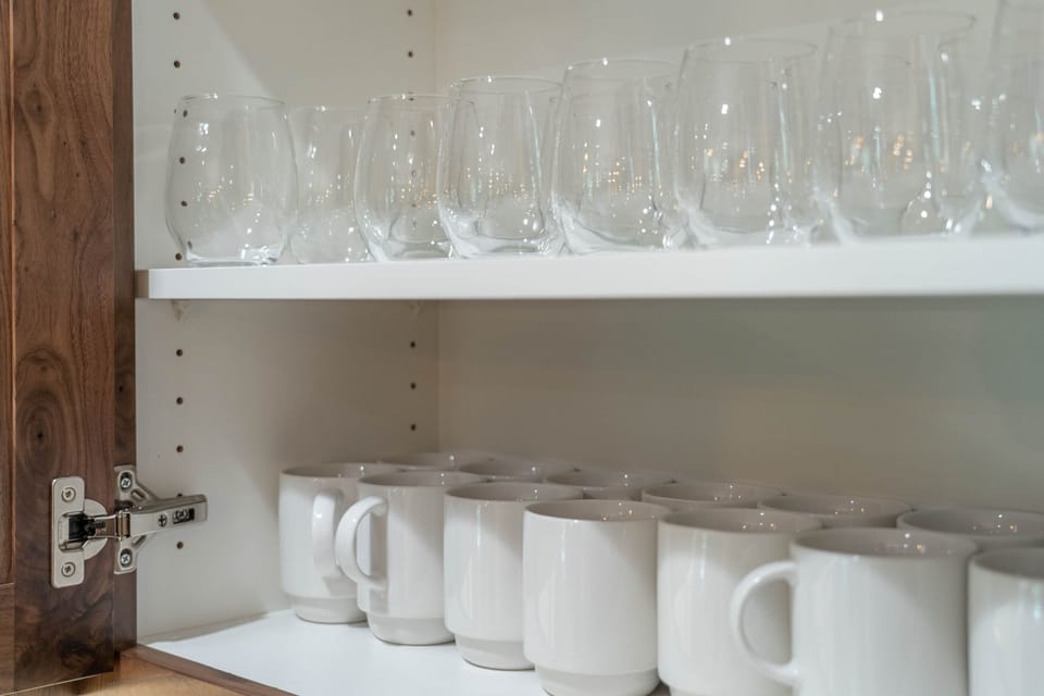 Same goes for glassware.