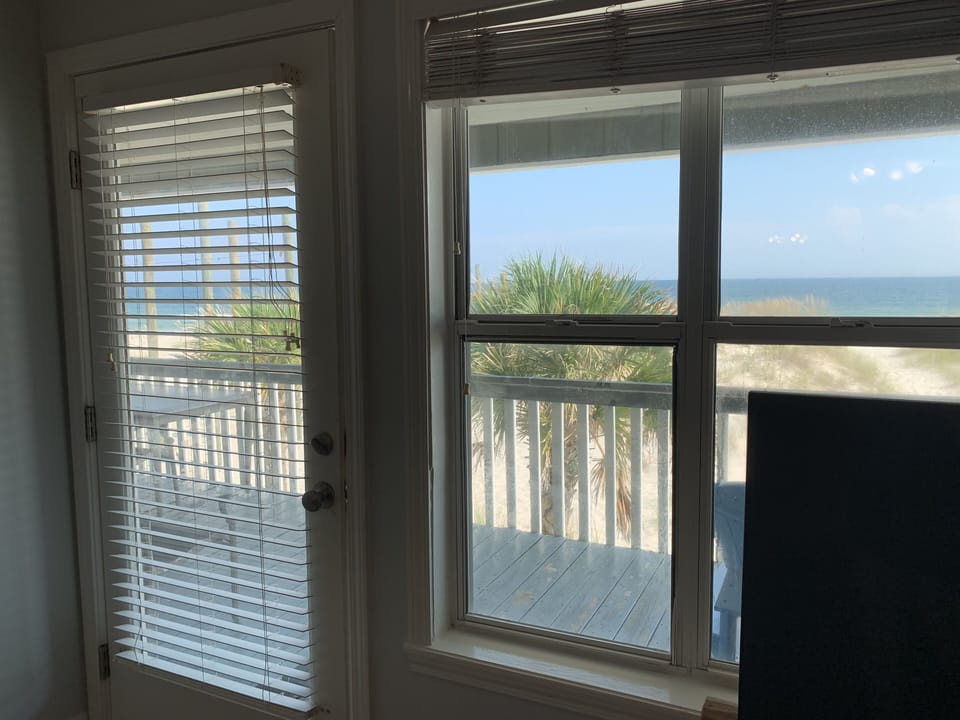 Beach view from living room