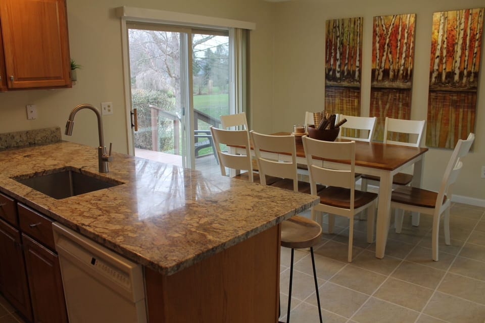 kitchen and dining room