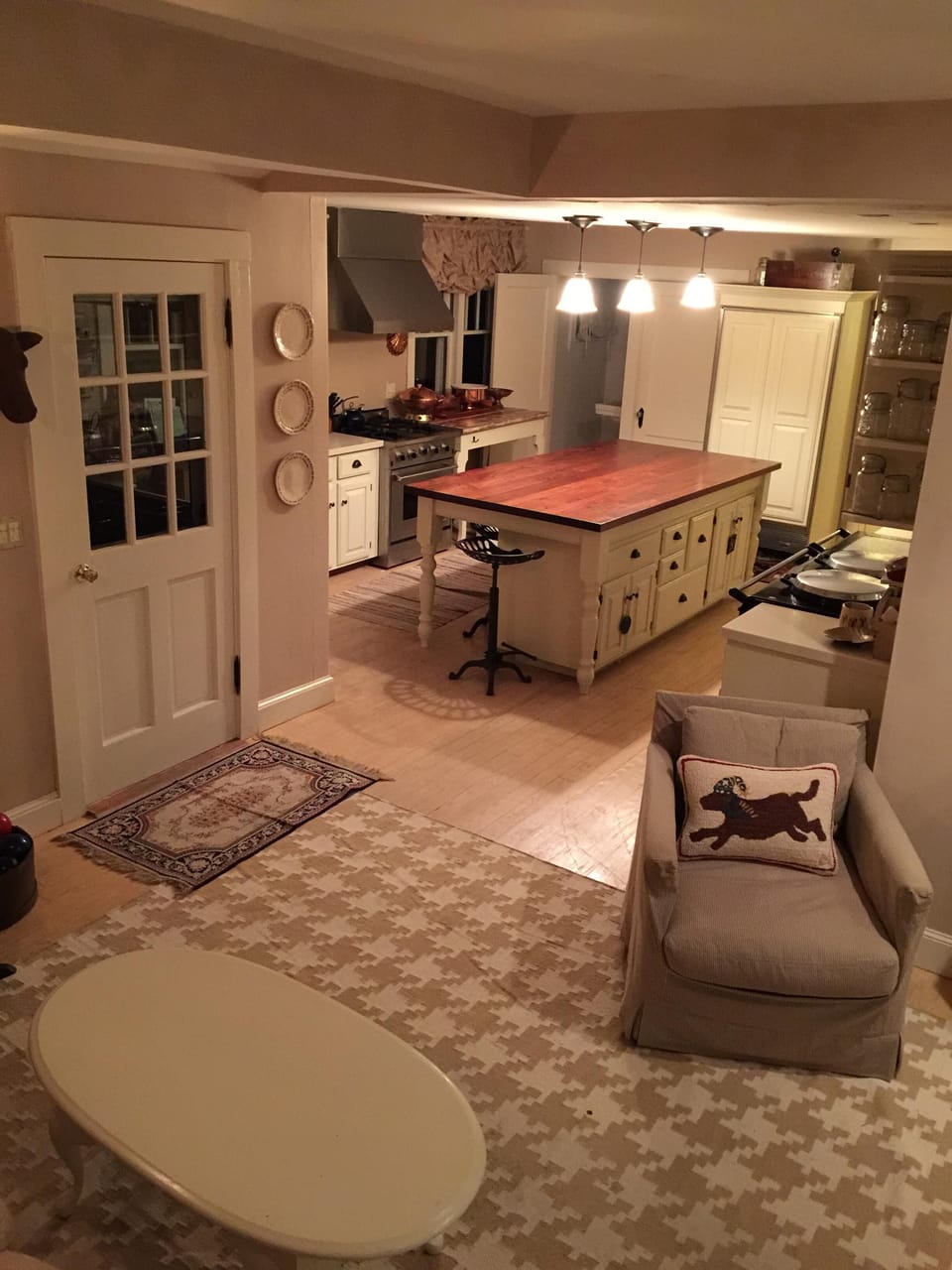 LR opens Kitchen. New Summer stove 2021, New Sub Zero fridge  & AGA Cooker 
