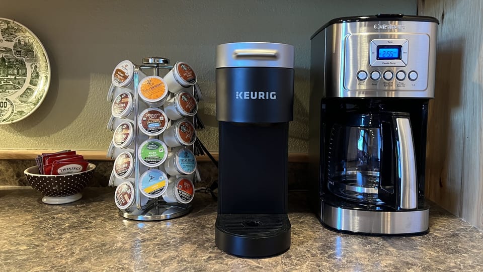 Keurig Coffee Center:
SHARE PODS from your area and enjoy the ones provided!