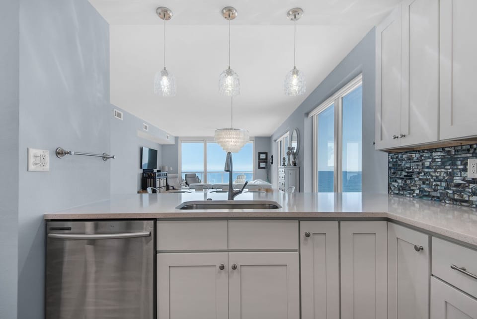 Cooking isn't a chore when you get to enjoy this view.