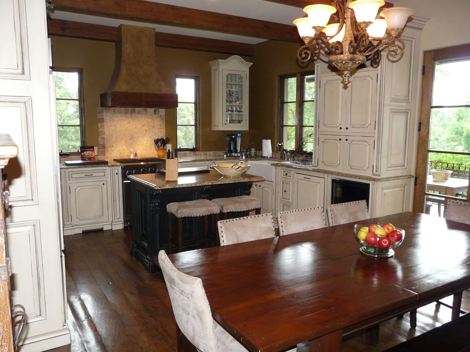 Professional kitchen with wine fridge