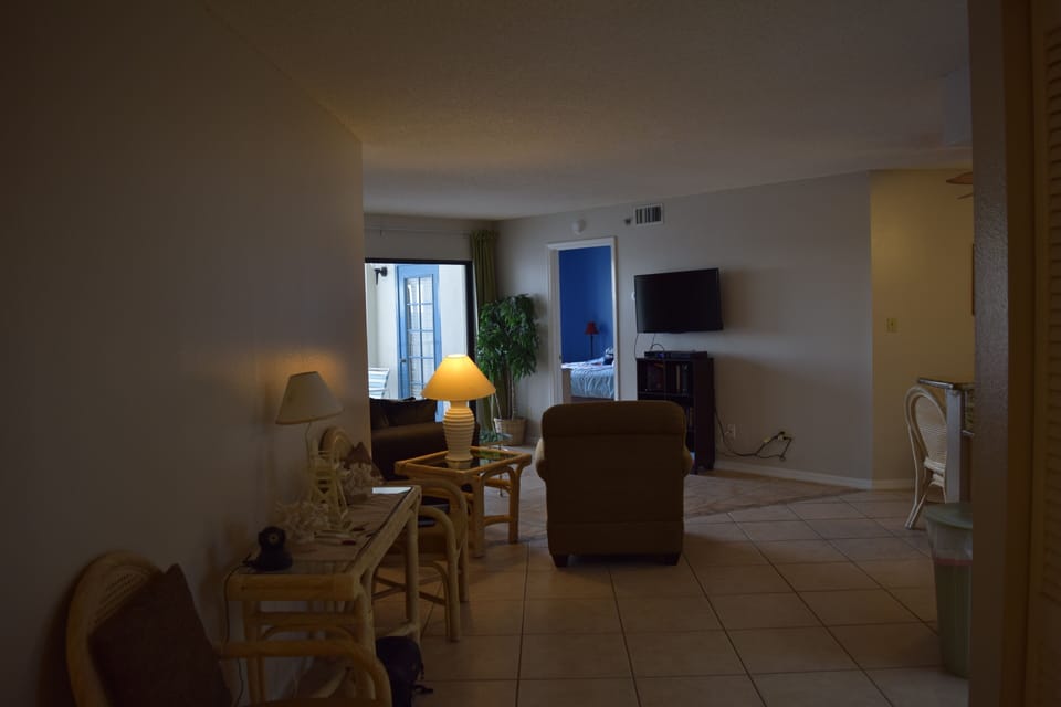 Living Room view from the condo entrance lobby