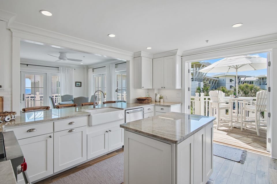 Kitchen and deck