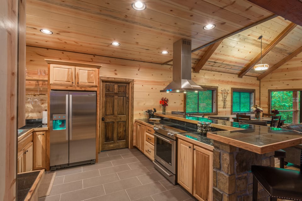 Kitchen - Granite Counters, Stainless Steel Appliance, Vent-A-Hood, Wine Rack