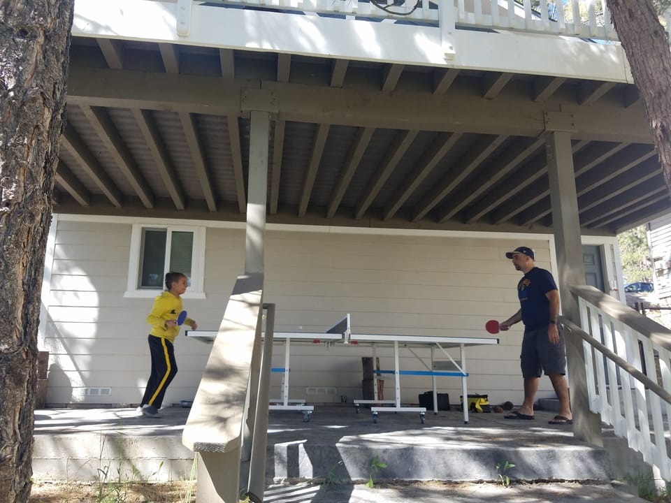 New Ping Pong Table on lower patio!