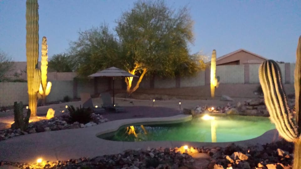 Backyard with  private pool