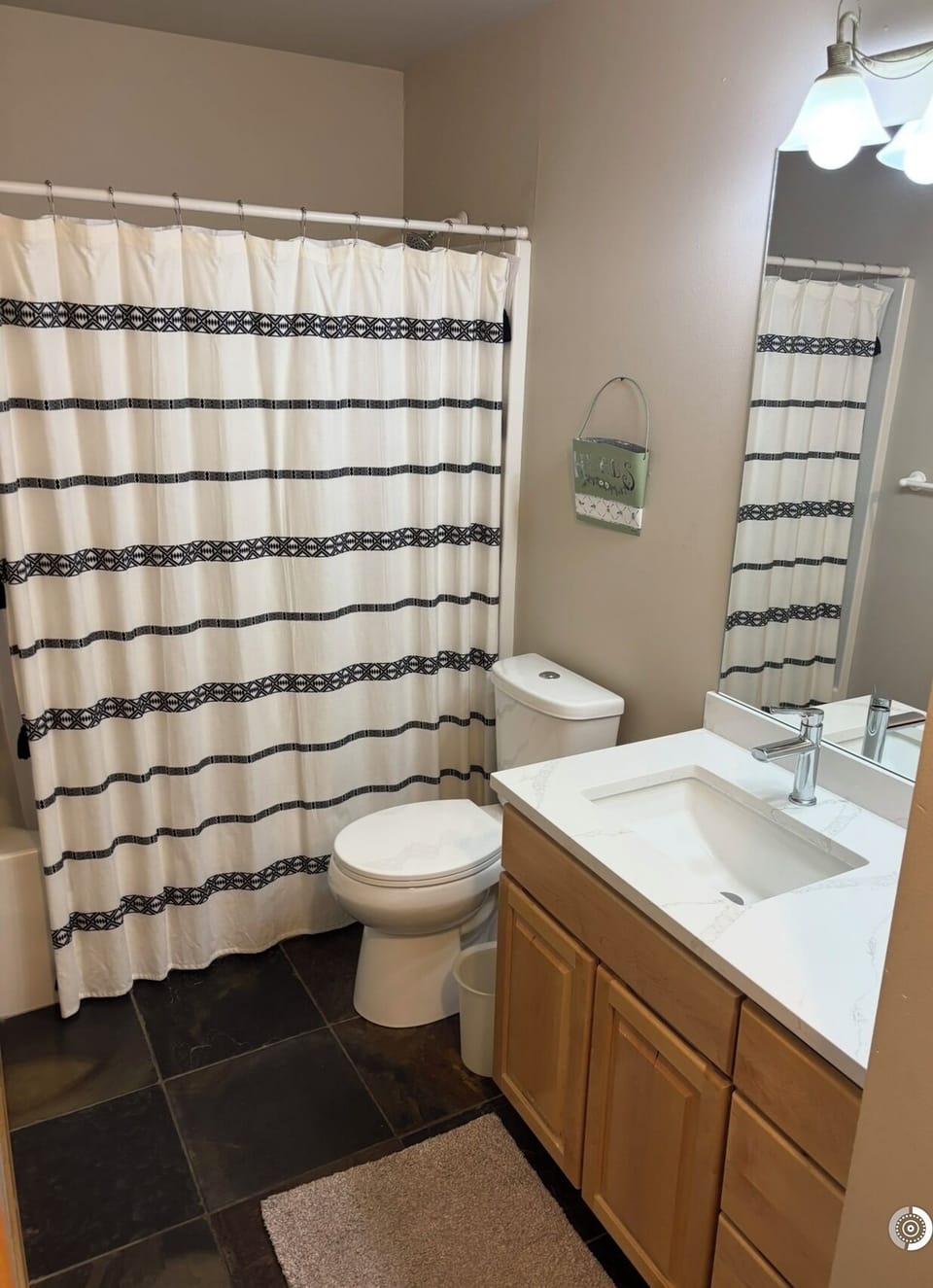 Master 2 King bathroom with new countertops, toilet and sink