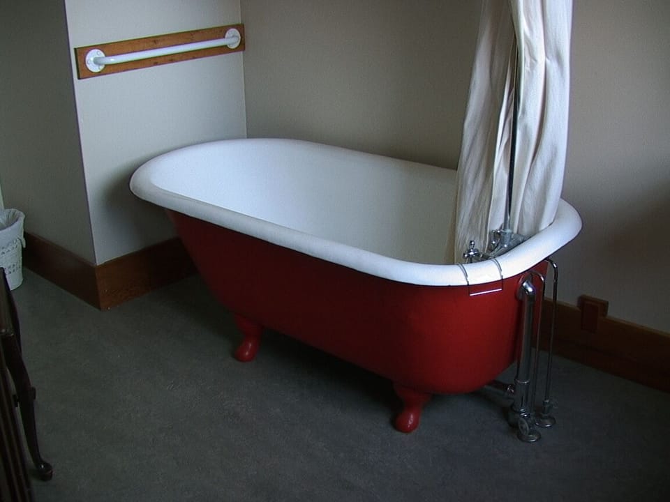 Our hot tubs (2) are cast iron, not fiberglass.