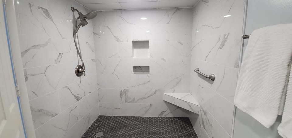 Large new walk in shower
