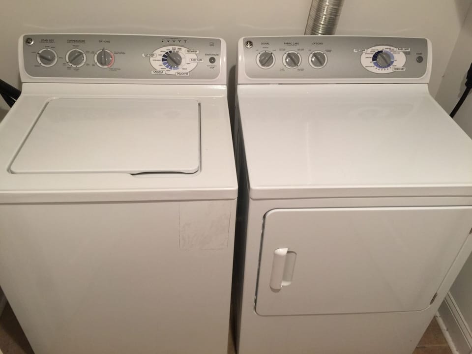 Washer and dryer in basement