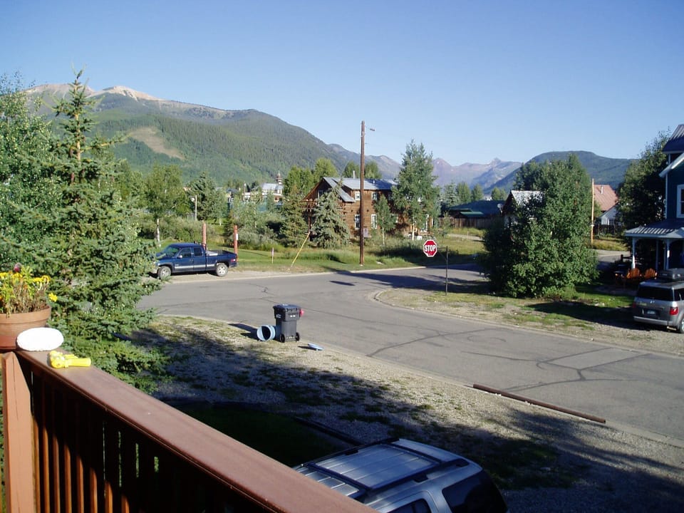 View from porch towards park