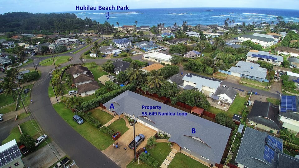 Short walk to beautiful Hukilau Beach