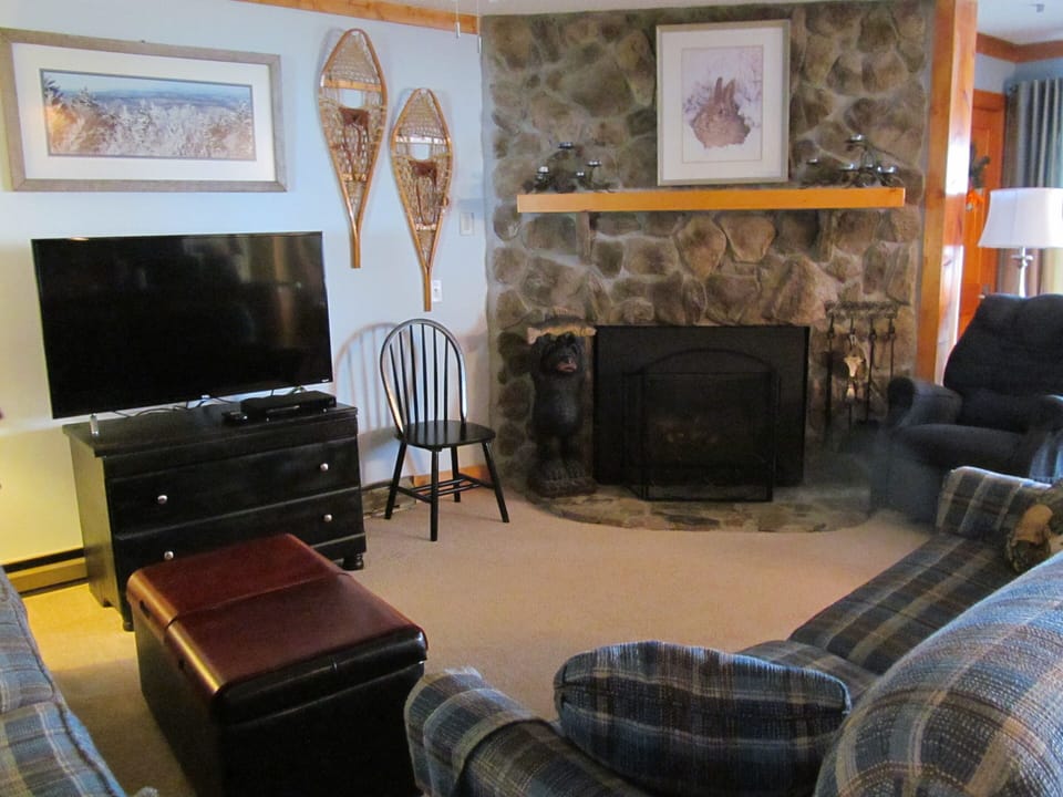 After a long day in the cold, relax in front of a warm fire. 