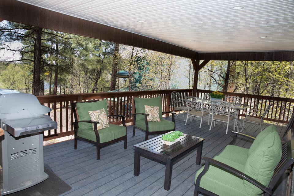 PATIO/DECK WITH VIEW OF EDLER LAKE