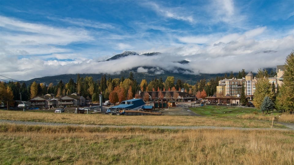 View of the Blackcomb base from the edge of the Aspens property