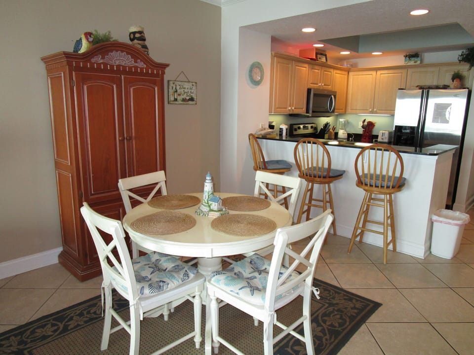 Dining room and kitchen