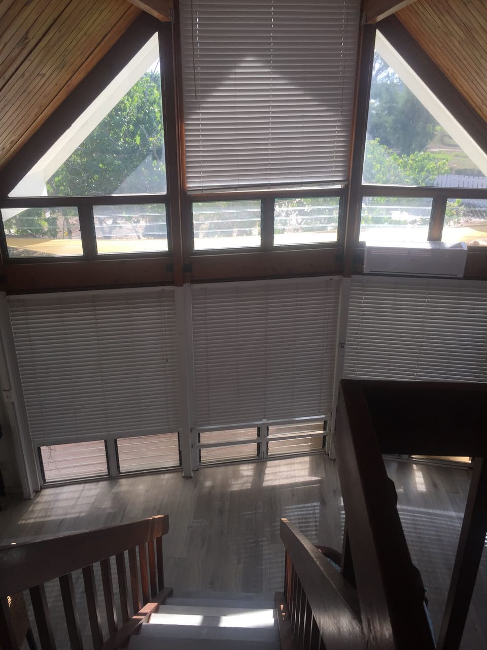 Looking down from the loft bedroom 