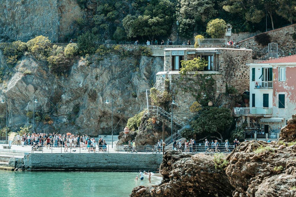 Casa Cappuccini with its stairways leading directly to the beach