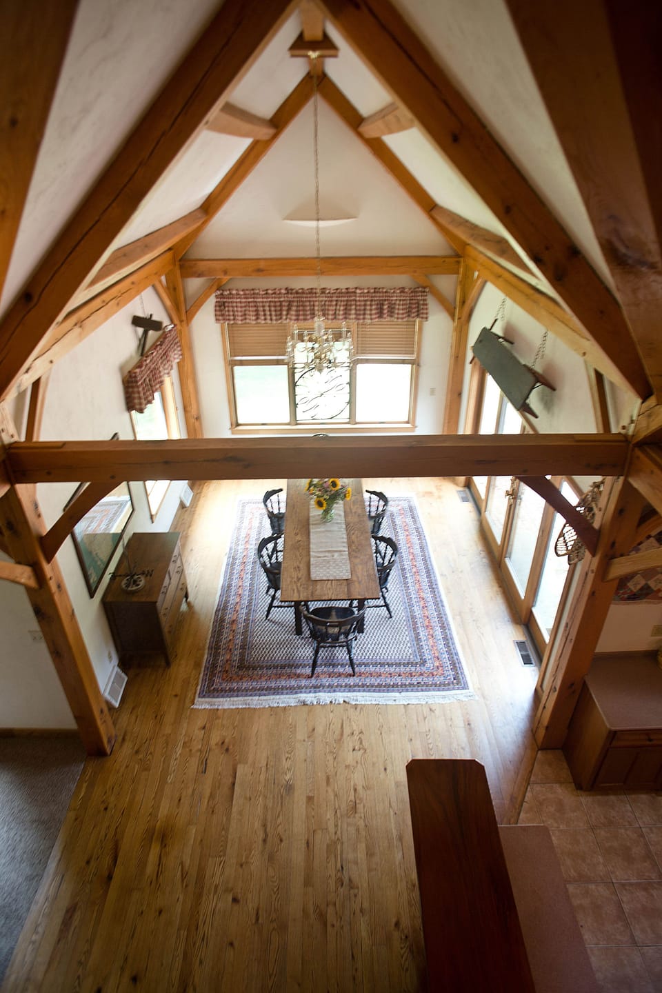 Overlooking Dining Room from Library. Additional table and seating to left