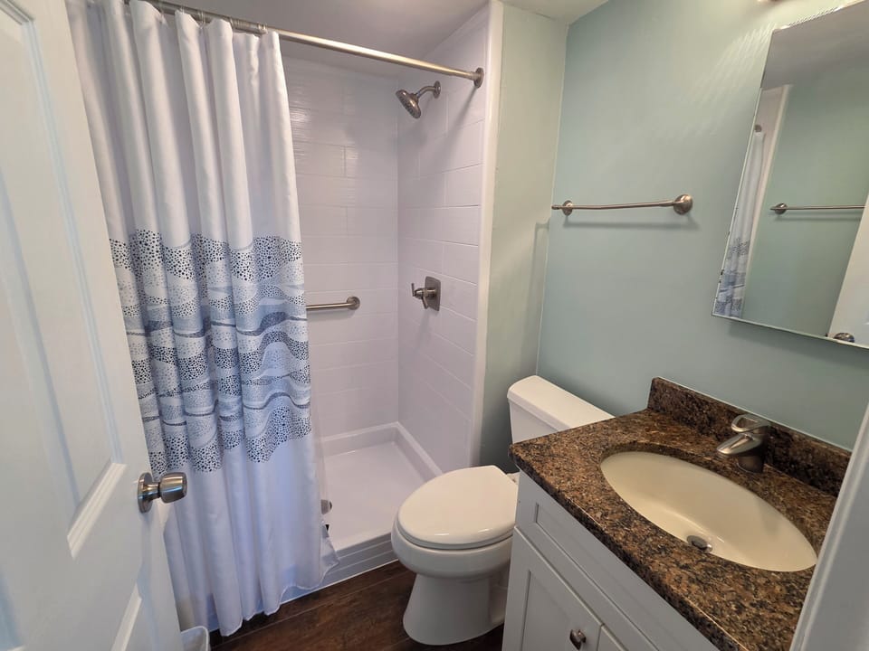 Master bathroom has a walk-in shower.