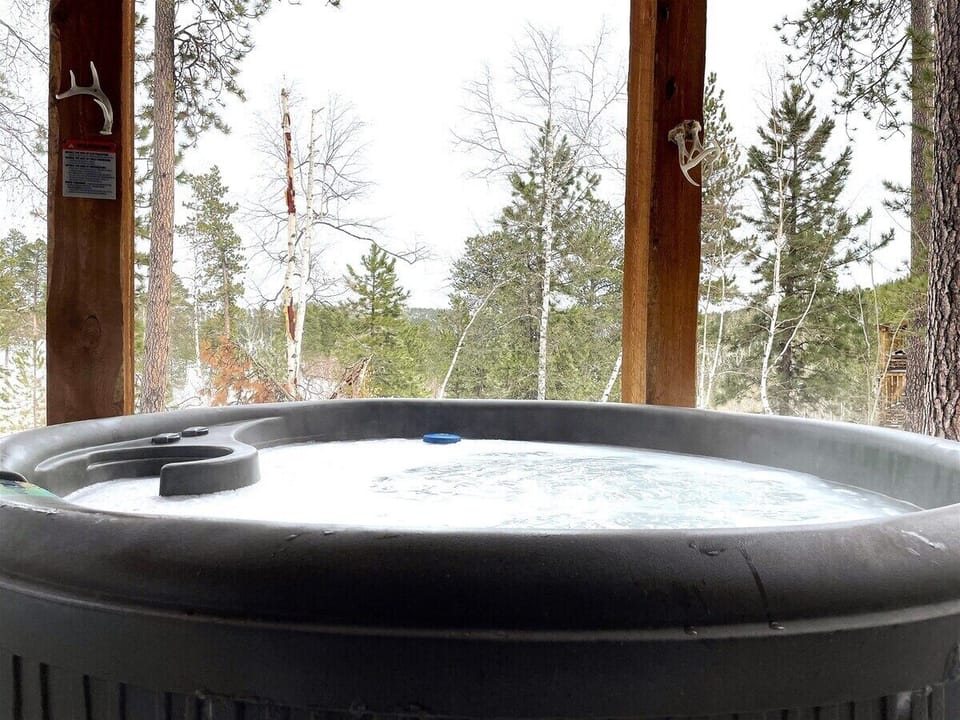 Hot tub on patio