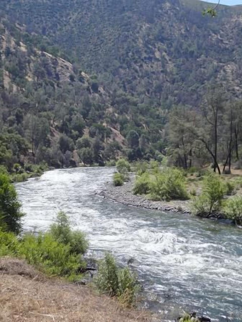 The Merced River meanders through canyons on your way into Yosemite. 