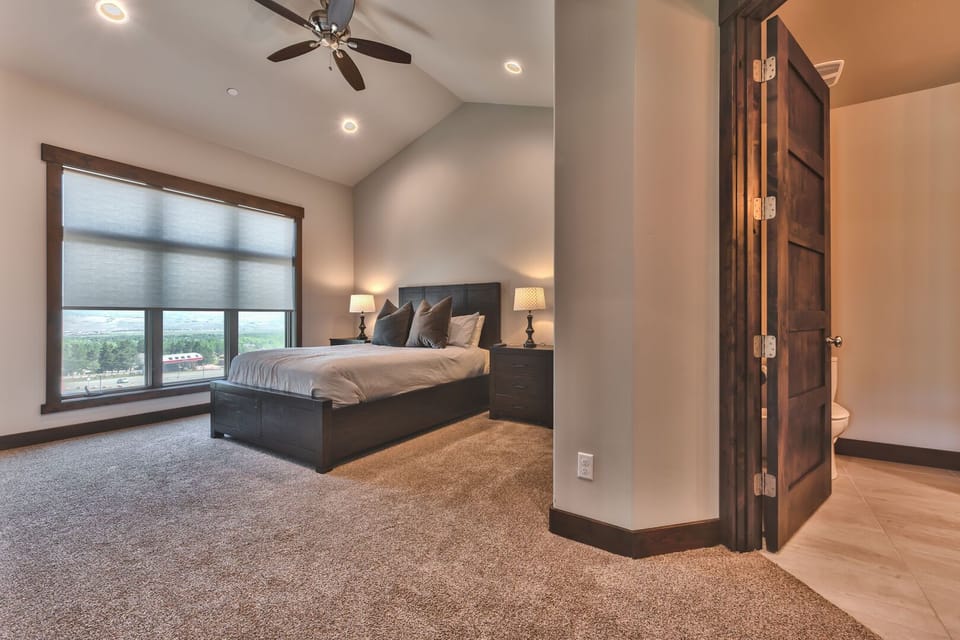 Second bedroom has king and view of the gondola