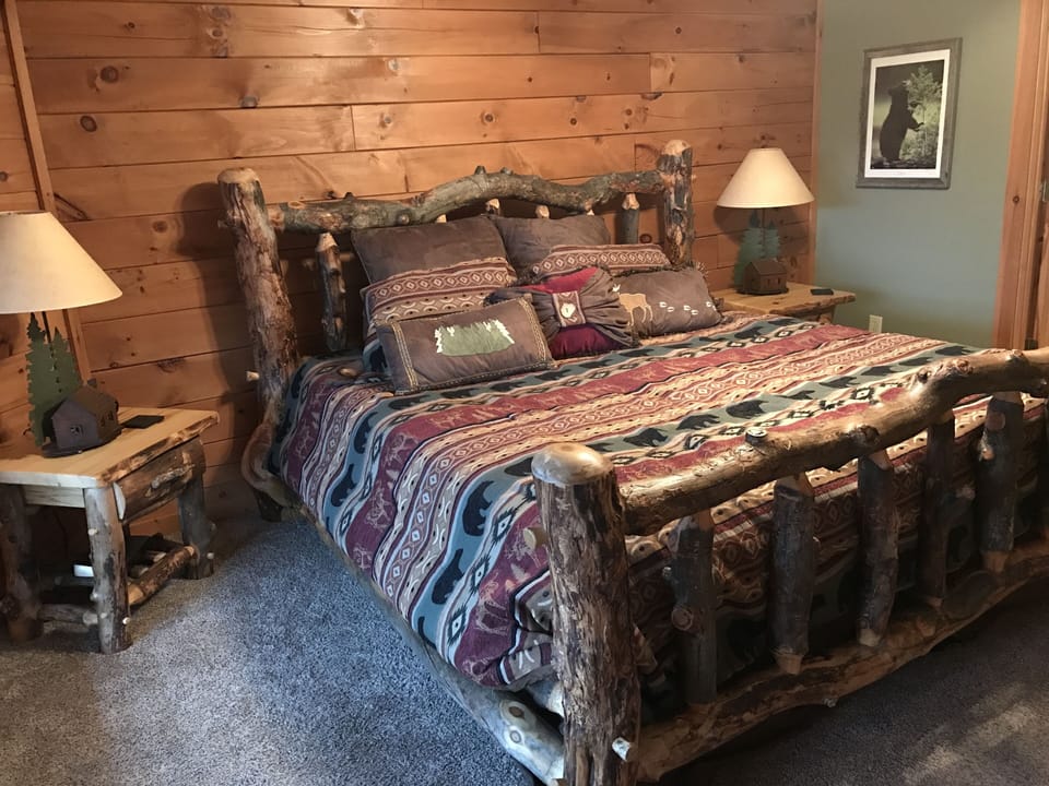king size bed downstairs