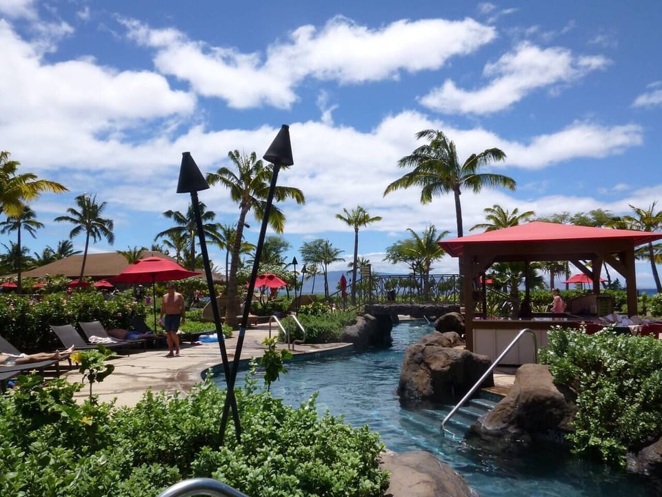 The lazy river pool