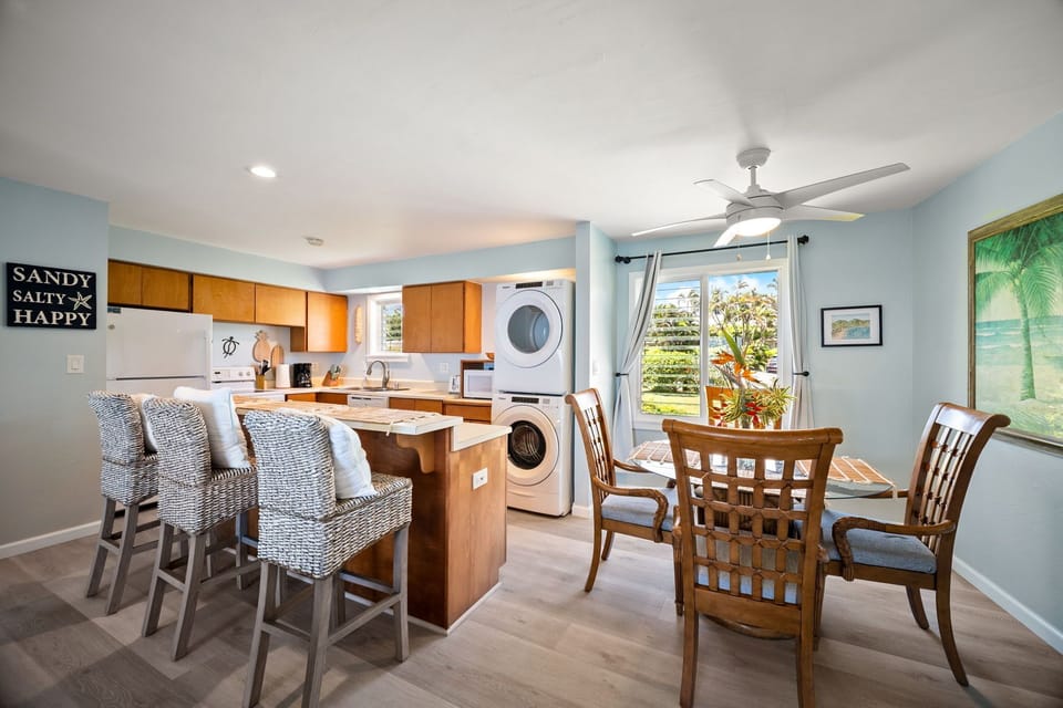 Dining room and kitchen