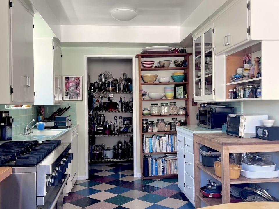 Kitchen with pantry in background
