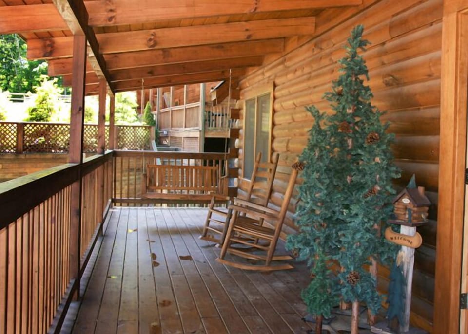 Front Porch Deck~ready for your visit. It promises to make you feel welcome.