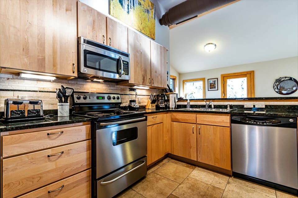 Full size appliances.  
