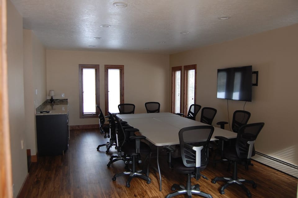 Craft/conference room set up for your next retreat.