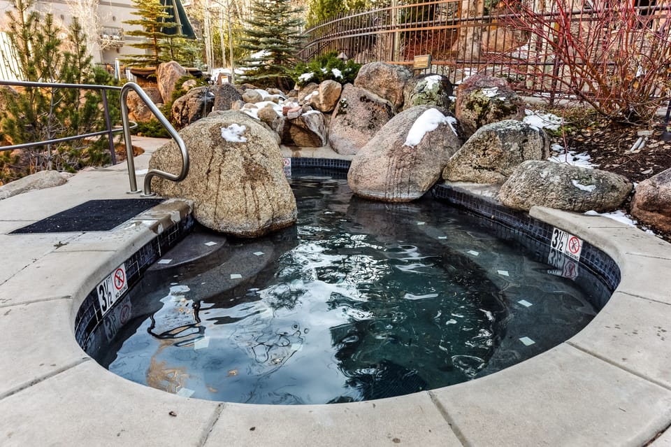 Grotto style hot tubs... this is the lower hot tub.