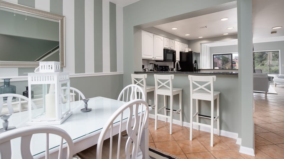 Dinning table with bar seating