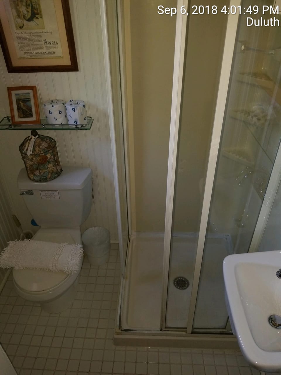 Rose room attached bathroom.