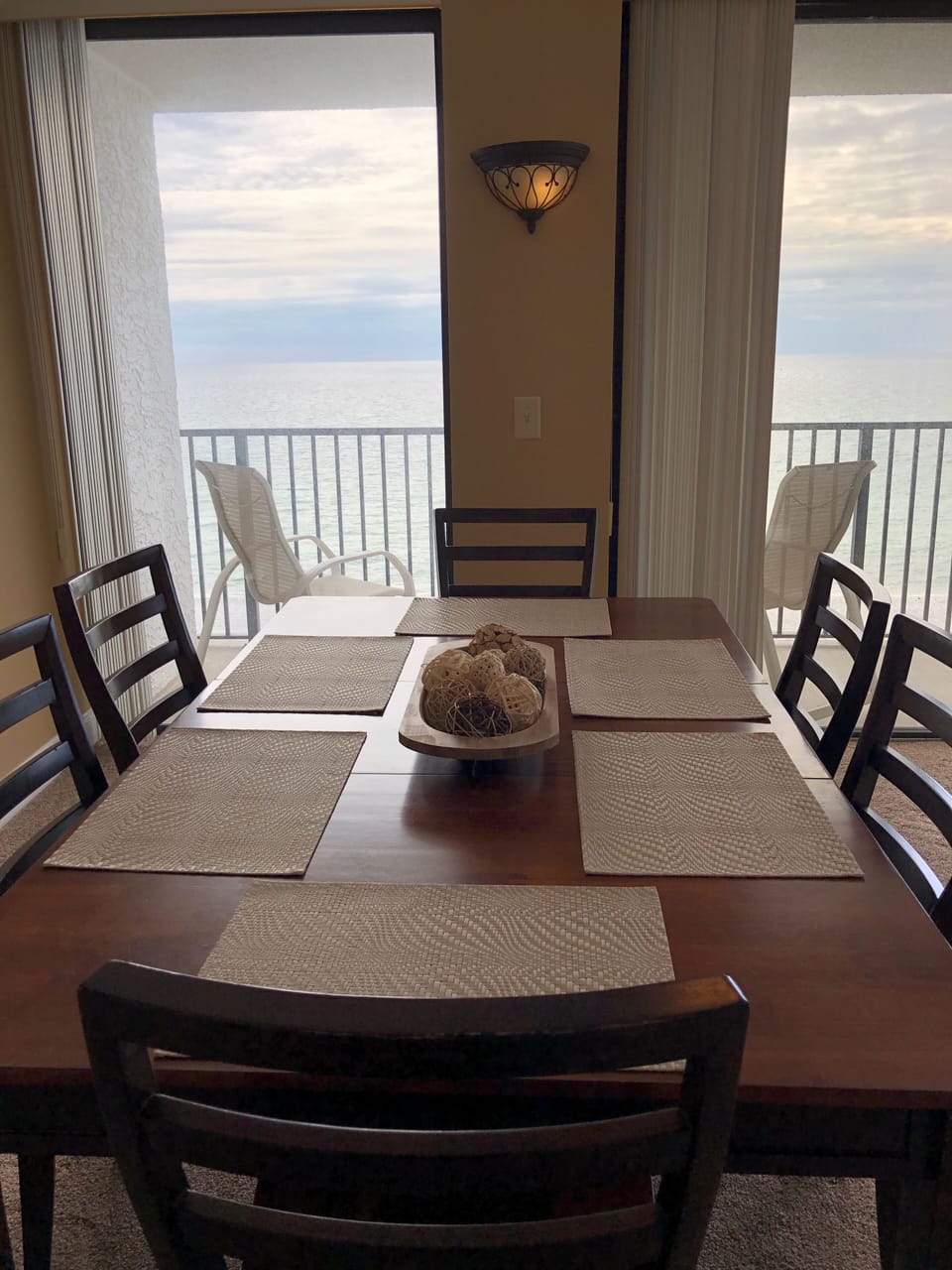 View from dining area