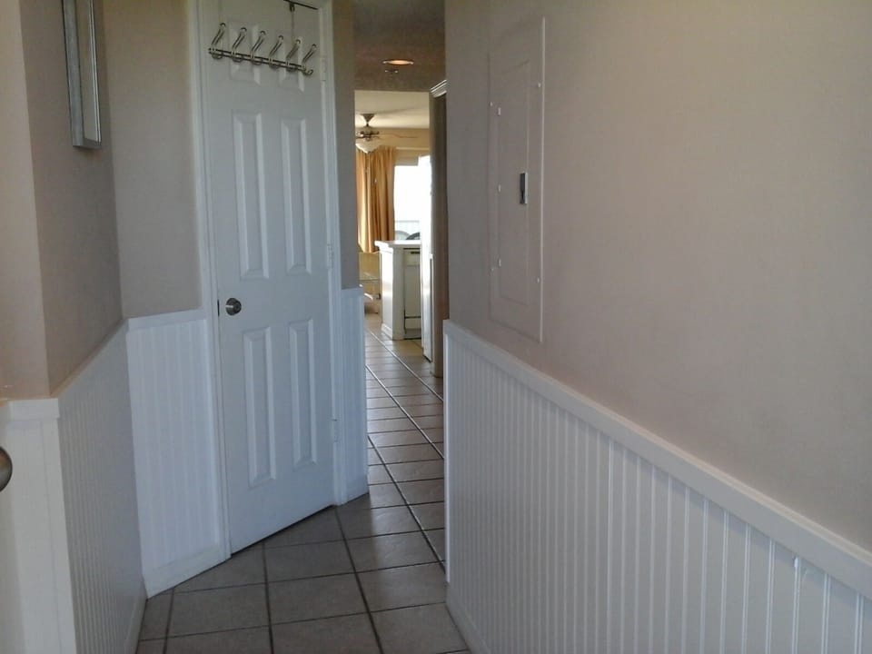 View into condo from entrance door