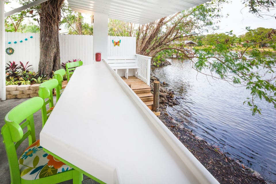 Access steps to river for your kayak or canoe ( bring your own!)